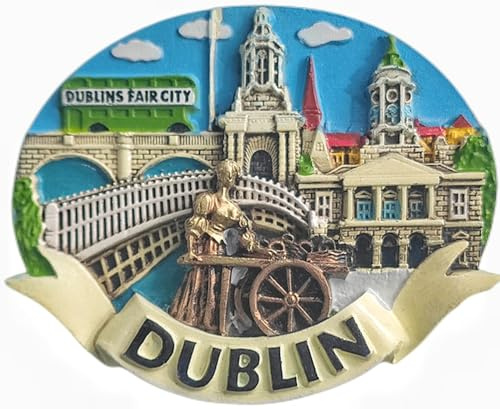 Dublin Irland, Touristen-Souvenir, 3D-Kühlschrankmagnet, Zuhause, Küche, Kühlschrank, Dekoration, Magnet, Andenken, Handwerk