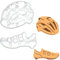 BAKERLOGY Set de 2 Emporte-pièce Chaussure de Cyclisme et Casque de vélo - Conception détaillée d'emporte-pièces pour la pâtisserie et l'artisanat