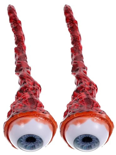 PRETYZOOM 2 Stück Latex Herausgerissener Augapfel Falsche Augäpfel Filmqualität Requisite Horror Blutige Gruselige Requisite Halloween Dekoration