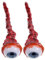 PRETYZOOM 2 Stück Latex Herausgerissener Augapfel Falsche Augäpfel Filmqualität Requisite Horror Blutige Gruselige Requisite Halloween Dekoration