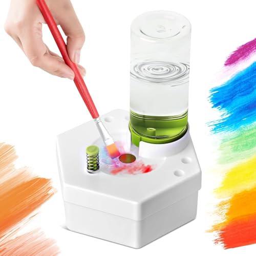 Paint Brush Rinser,Multifunctional Paintbrush Washing Machine,Water Cycle Rinser, Artist Brush Cleaning Water Cycle Rinser,for Water Based Paint Brush, Acrylic Brush, Makeup Brush,Art Supplies