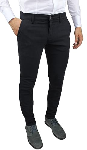Pantaloni Uomo Slim Fit Invernali Alta Sartoria Chino's Eleganti Casual