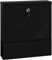 HOMCOM Briefkasten Wandbriefkasten mit Schloss, Deckel, Kupferkern, Postkasten aus Metall, für Outdoor, Dunkelgrau, 30 x 8,5 x 32,5 cm