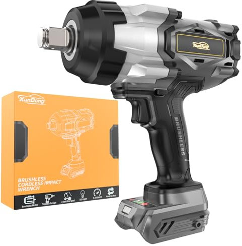 Cordless Impact Wrench 3/4 for Dewalt 20V Battery, 1850Ft-lbs(2500N.m) High Torque Impact Gun Heavy Duty, Brushless Electric Power Impact Driver with 4 Speed Modes & LED Work Light (No battery)
