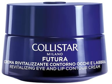 Collistar Futura Anti-Aging Augen- & Lippencreme, Revitalisierende & Aufhellende Pflege gegen Falten, Ohne Silikone, Mit Pflanzenpeptiden & Antioxidantien, Dermatologisch Getestet, 15 ml