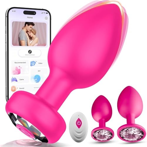Analplug für Frauen mit Vibration Anal Plugs Set Sex Spielzeug für die Frau | Butt Plug für Frauen Sextoy Analvibratoren für Frau Mini Vibratorensets mit Fernbedienung Vibro ei +APP Analspielzeuge