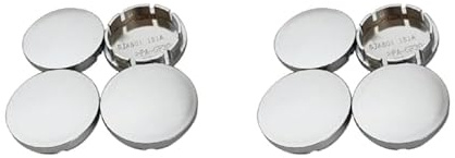 JDIEOQA 8Stk Nabendeckel Radnabenkappen Außendurchmesser 56mm Schwarz Nabenkappen Universal Radnabenabdeckung ABS Felgendeckel Für Radnaben Auto (Silber)
