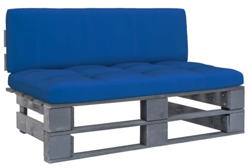 HaoChrymec Outdoor-Mittelsofa Paletten aus Kesseldruckimprägniertem Kiefernholz, Modularer Aufbau, Gartensofa, Balkon Sofa, Sitzgruppe Outdoor, Balcony Furniture, Grau, 110 x 65 x 55 cm