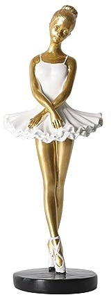 NONDK 1 Piece Ballet Dancer Ornament,Dancing Girl Statue, Ornaments,Decor Elegant for Bedroom Desktop Windowsill Room Easy to Use B