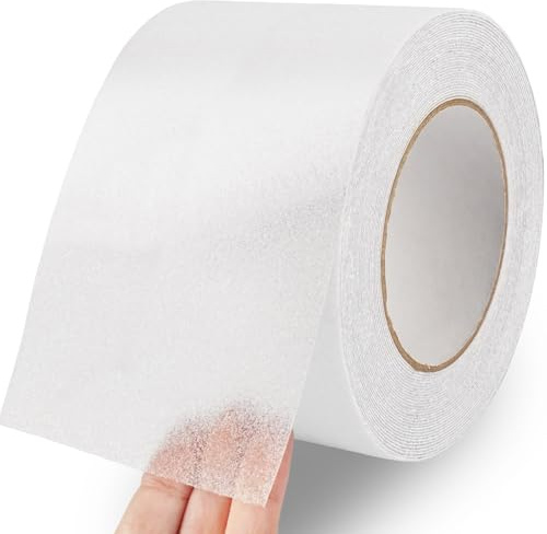 Rusoz Anti Slip Tape for Steps, Self Adhesive Safety Grip Tape Clear 10cm x 5m, Non Slip Tape for Prevents the Elderly, Children, Pets from Slipping and Falling
