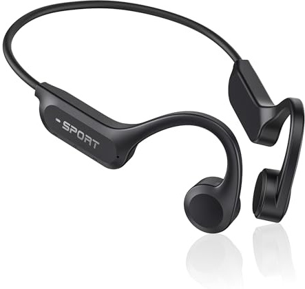 NUASI Bone Conduction Headphones, Open Ear Headphones Bluetooth 6.0 Wireless Sports Headset with 10H Playtime, IPX6 Waterproof, Lightweight for Running, Cycling, Workouts