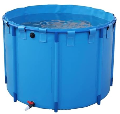 Estanque Plegable para Peces de Interior, Piscina Redonda de Lona for Estanque Peces sobre el Suelo(1.8x1m)