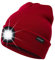 OMOUP 4 LED Stirnlampe Beanie Mütze, Winter warme Beanie Hut Hände frei beleuchtete Beanie Mütze (Rot)