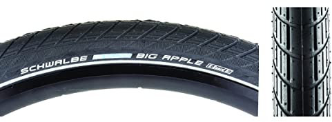Schwalbe Fahrrad Reifen Big Apple SBC // Alle Größen, Variante:Schwarz Reflex, Drahtreifen, Dimensions:50-622 (28×2,00´)
