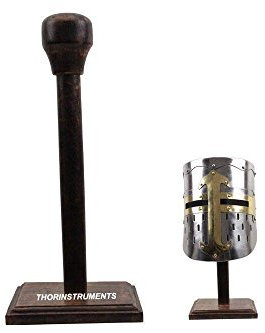 THOR INSTRUMENTS Medieval Costume Armor Wooden Helmet Stand Rustic Vintage Home Decor Gifts