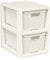 BranQ - Home essential Regal in Rattan Design, Kunststoff PP, Creme, 29,5 x 24 x 32,8 cm