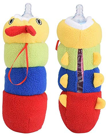 500ml Feeder Insulation Cover, PP Cotton Cute Cartoon Baby Feeder Insulation Cover, Storage Insulation Bag Children's Milk Bottle Plush Bag Soft Cover Insulation Cover 9.45 x 3.15 x 2.76 inch