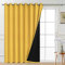 Yakamok 100% Wide Blackout Curtains for Sliding Glass Door, Grommet Light Blocking Thermal Insulated Room Divider Curtain for Living Room, 1 Panel,8.3ft Wide x 7ft Tall, Mustard Yellow