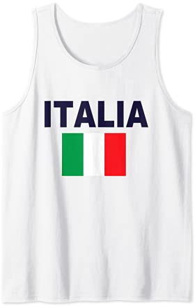Italien Flagge Italia Italienische Flaggen für Herren Damen Tank Top