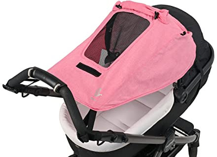 Altabebe AL7014-27 Pare-soleil pour poussettes avec protection latèrale et fenêtre, Lifeline Deluxe Rose