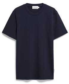 ARMEDANGELS Herren Heavyweight T-Shirt aus recyceltem Baumwoll Mix MAARKOS Relaxed Fit Night Sky XXL