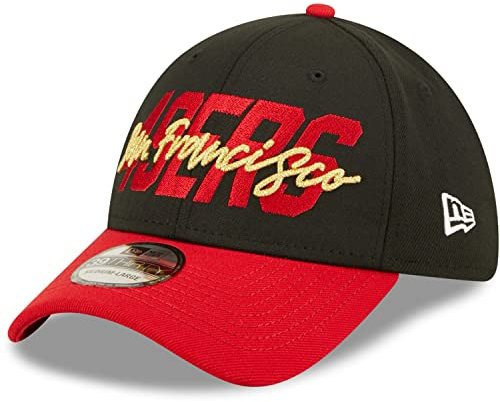 New Era San Francisco 49ers 2022 NFL Draft Black Red 39Thirty Stretch Cap - L-XL (7 1/8-7 5/8)