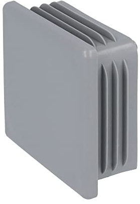 GleitGut 4 x Bouchons de Tube 60 x 60 mm Embout Tube carré Bouchon Plastique Gris