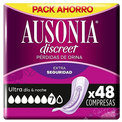 Ausonia Discreet, assorbenti notturni da donna per incontinenza, Ultra, 48 unità, protezione completa che noterai a malapena
