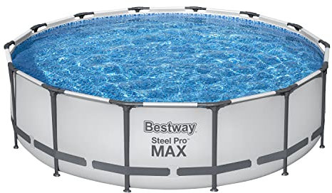 Bestway Steel Pro Max Swimming Pool | Above Ground Round Paddling Pool, 427 x 427 x 107 cm