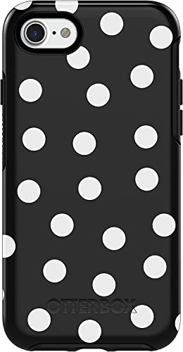 OtterBox Symmetry Schutzhülle für iPhone SE (3. und 2. Generation) und iPhone 8/7 (nur für den Einzelhandelsverpackung, Date-Night), Schwarz/Weiß mit Punkten