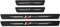 4 Pezzi Fibra di Carbonio Battitacco per Auto Sticker, per Fi-at 500 500C 500X 500L Panda Bravo Punto, Esterno Battitacco Protezione Plates Anti-Graffio Scuff Adesivi Decorativi Accessori, Punto