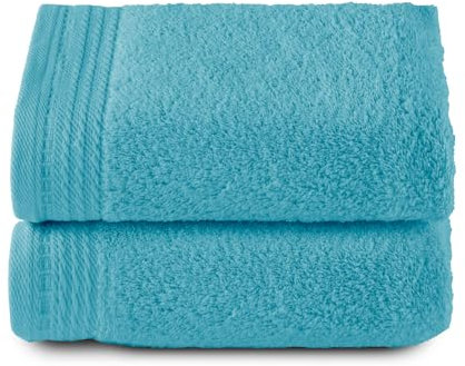 Top Towel - Premium - Grandes Serviettes de Bain - Serviettes de Bain - 2 essuie-Mains - 50 x 100 cm - 100% Coton - 600 grammes - Aquamar