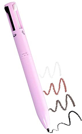4-in-1-Makeup-Stift, Eyeliner, Brow Liner, Lip Liner & Highlighter-Stift, wasserfester, langanhaltender All-in-One-Makeup-Stift, Eyeliner, Augenbrauenstift, Lippenkonturenstift und Textmarker (#Rosa)