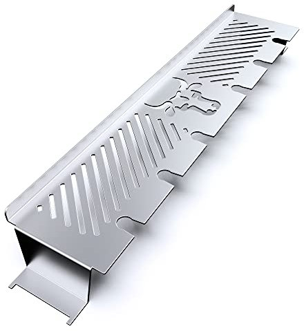 teileplus24 WR01-300 Multifunktions- Warmhalterost | für 300er Serie Weber Gasgrill | Edelstahl | mit Logo & Drumstick Halterung
