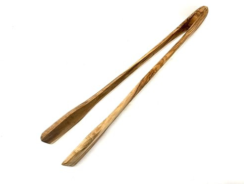 D.O.M. Pince à barbecue en bois d'olivier 36 cm de long – Sans gravure