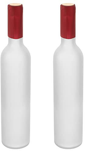 Warmhm 2stücke Glas Rotweinflasche Dekorative Leere Flasche Für Kreative Tischdekoration Geeignet Als Vase Für Frische Oder Getrocknete Blumen Langlebiges Und Sicheres Material