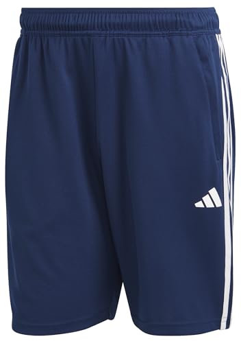 adidas Herren Train Essentials Piqué 3-Stripes Training Shorts, Dark Blue/White, 4XL
