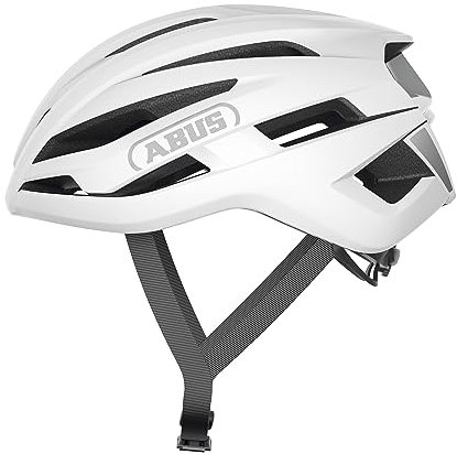 ABUS Rennradhelm StormChaser ACE - leichter Fahrradhelm für Radrennen, Gravelbike-Touren und Cyclocross - für Damen und Herren - Größe L, Weiß