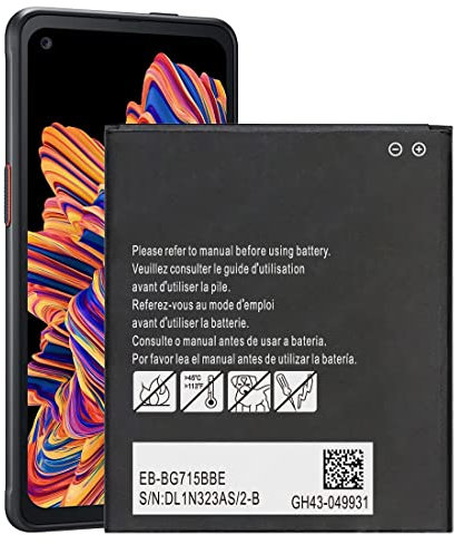 HamnaKhu [4400mAh] Battery for Samsung Galaxy Xcover Pro, 2023 Upgrade Battery for EB-BG715BBE G715F 1ICP6/62/69 GH43-04993A 0 Cycle High Capacity