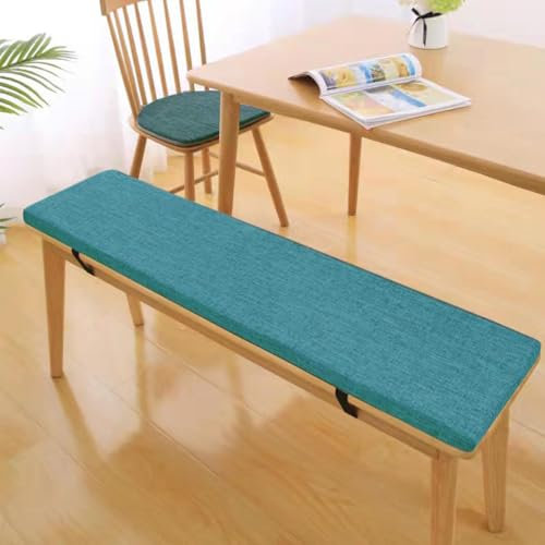 3CM Dicke Sitzauflage Sitzkissen Bank, Bankauflage Bankkissen, Waschbare Stuhlkissen Bankpolster, Gartenbank Auflage Outdoor, Sitzkissen Groß für Stuhl Boden Bürostuhl,Hellblau, 160x35x3cm