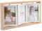 Elitecran Rustikal Holz 3 Falten Fotorahmen, 10,2x15,2cm Schwebender Holz-Bilderrahmen Doppelseitigem Display Drehbar Bilderrahmen Mehrfach Collage holz Modern Bilder für Fotorahmen, Fotocollage