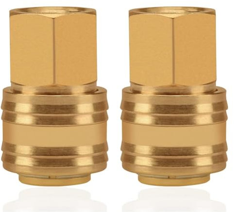 oumuik 2 raccordi ad aria compressa da 3/8 pollici, attacco ad aria compressa, accoppiamenti ad aria compressa/connettori femmina 3/8 IG in ottone raccordo …