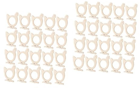 PRETYZOOM 40 STK Dekoration Schnallen für Tierservietten Weihnachtssto Ornament Bankett Serviettenring Abendessen Serviettenring hölzern Serviettenhalter Gewebe
