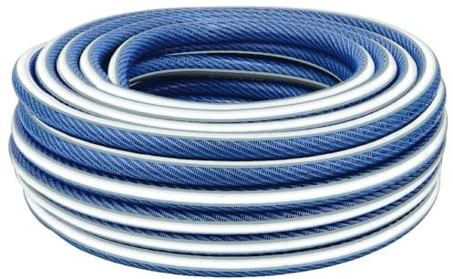 BONERVA | Manguera STAR BLUE PRO | Manguera de PVC con 5 capas | Manguera ANTITORSIÓN con reforzado textil malla tricotada | Rollos 50 Metros (25mm diámetro interior)