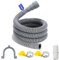LUKIUP Tuyau Vidange Machine a Laver, 1/1,5/2/2,5/3/4/5/6M Rallonge de Tuyau de Vidange, Tuyau de Vidange Universel, avec Support Forme U et 2*Colliers de Serrage, pour Lave Vaisselle (2.5M)