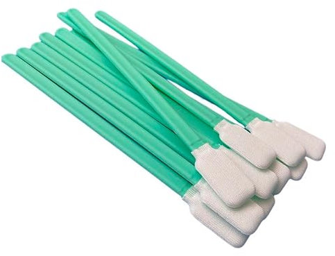 TAEING 50 Stück Schaumstoff-Reinigungstupfer, quadratische rechteckige Schaumstoff-Reinigungsstäbchen für Tintenstrahldrucker, Druckkopf, Kamera, optische Linse, optische Geräte