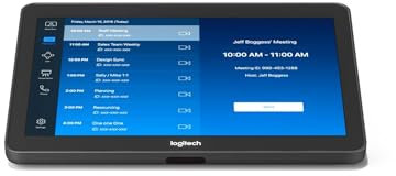 Logitech Tap 10.1” Meeting Room Touch Controller with Cat5e Kit – 1280x800, Oleophobic & Anti-Glare Coating, VESA Mountable, HDMI, Motion Sensing, Ultrasonic Speaker - 939-001950 - Graphite (Renewed)