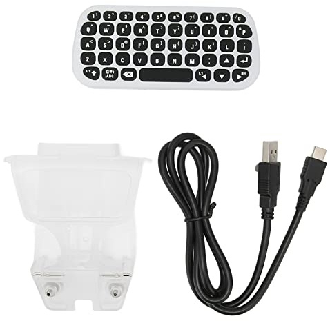 XUMIUZIY Kabelloser Tastatur-Controller für PS 5, Tragbares Bluetooth-Gamepad-Chatpad-Board für Messaging und Gaming-Live-Chat, Typ-C-Datenkabel, für PS 5-Controller-Zubehör