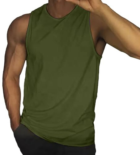 Chanpning Träger Shirt Herren Slim Fit Achselshirts Hawaii Axelshirt Ärmelloses Axelshirt Leicht Sportshirt Regular Fit Top Basic T-Shirt Classic Shirt Fitness T Shirt Bodybuilding Tshirt