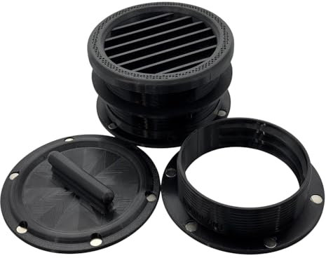 intulon Tragbares Klimaanlagen-Entlüftungsset mit magnetischer Rohrbefestigung für Wohnmobile und Häuser (Typ G) für Ecoflow Wave 2 Tube D (1,3 cm Wandstärke, Schwarz)